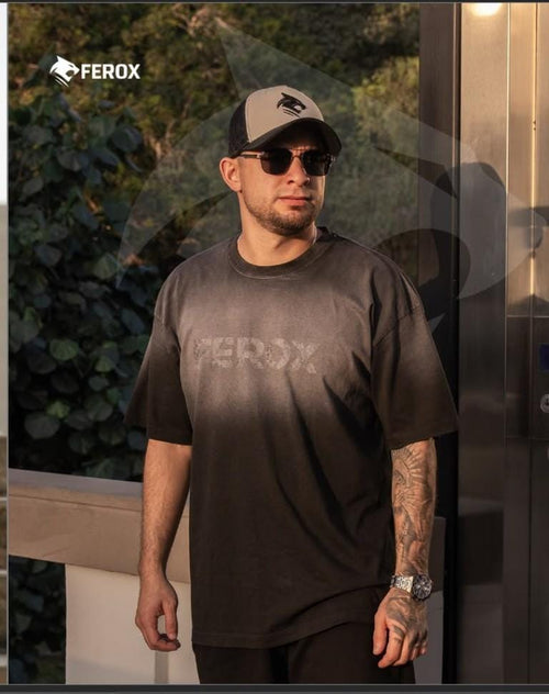 FEROX Oversized Tee – Washed Gray